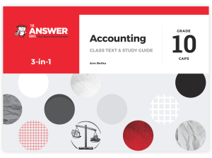 Grade 10 Accounting 3-in-1 CAPS