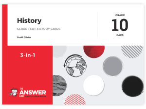 Grade 10 History 3-in-1 CAPS