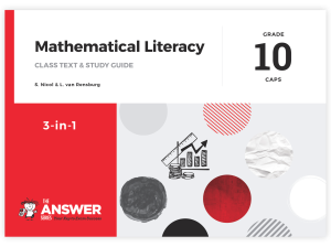 Grade 10 Maths Literacy 3-in-1 CAPS