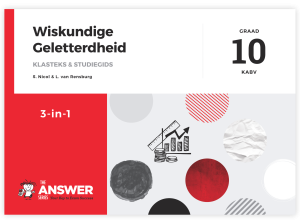 Graad 10 Wiskundige Geletterdheid 3-in-1 KABV