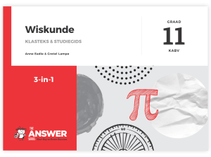 Graad 11 Wiskunde 3-in-1 KABV