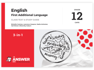 Grade 12 English FAL 3-in-1 CAPS