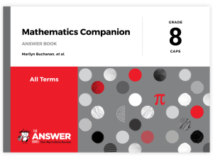 Grade 8 Maths Companion Workbooks & Answer Book (SET)