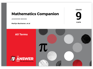 Grade 9 Maths Companion Workbooks & Answer Book (SET)
